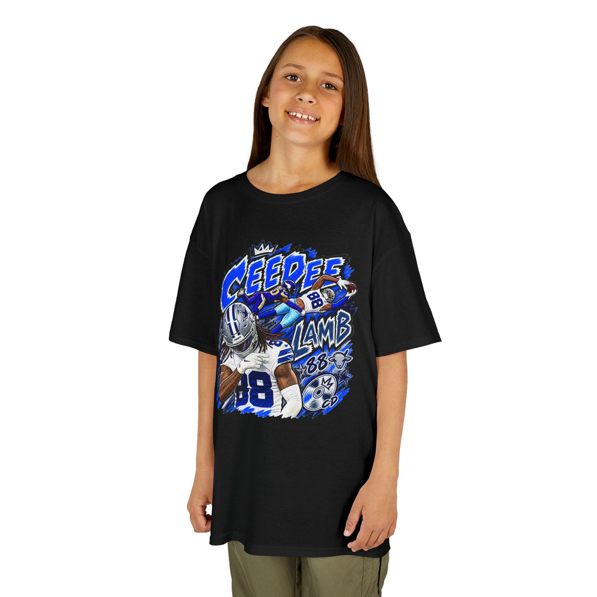 YOUTH CeeDee Lamb Graphic T-Shirt - Sunday Standouts Sketch Series