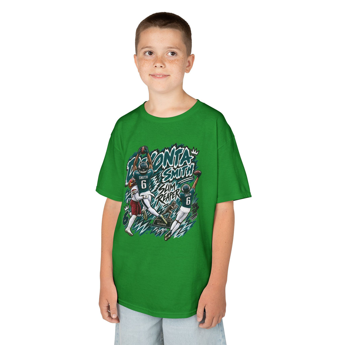 YOUTH Devonta Smith, SLIM REAPER Graphic T-Shirt - Sunday Standouts Sketch Series