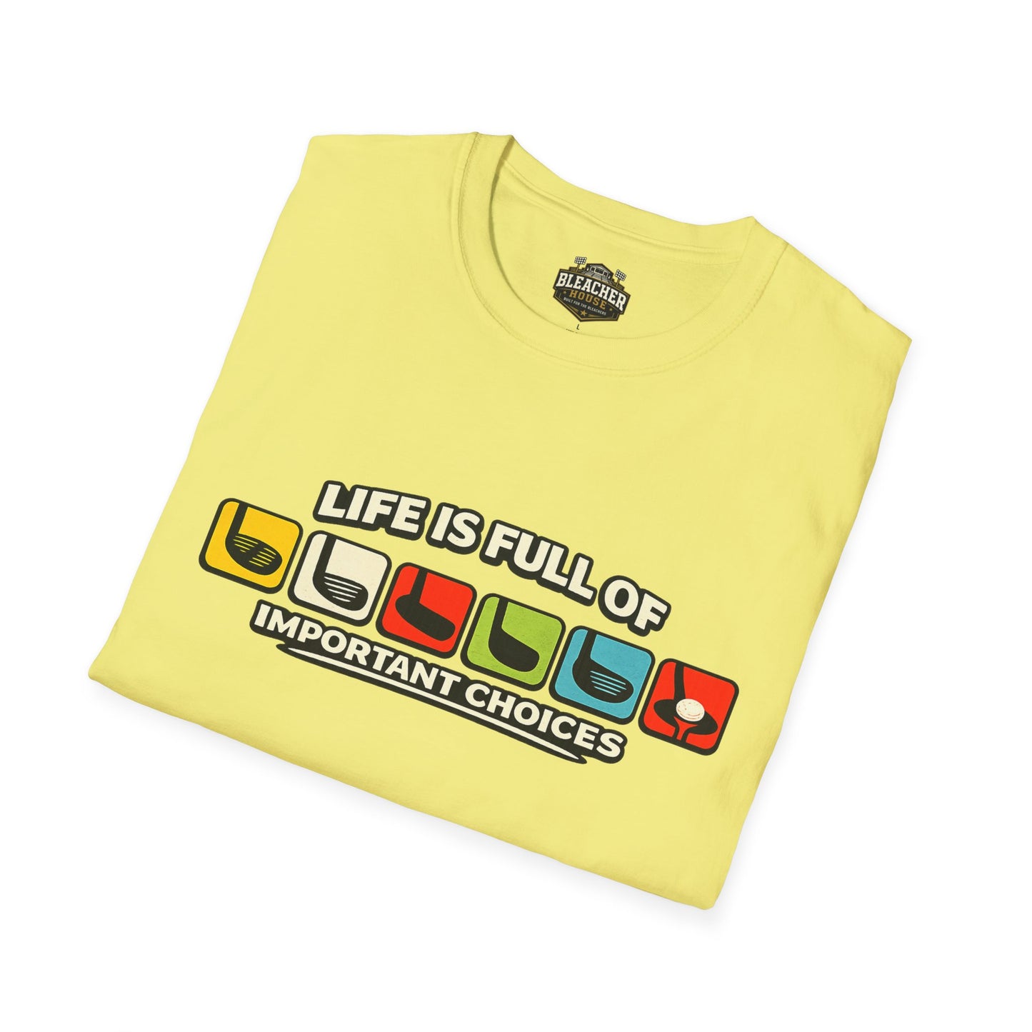 T‑Shirt — "Life Is Full Of Important Choices" Retro Game Controller Graphic