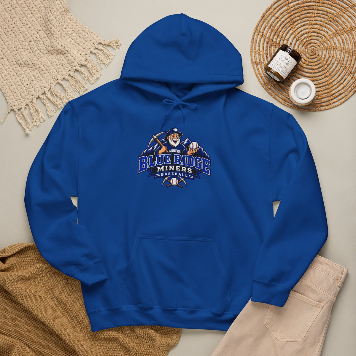 Blue Ridge Miners Mascot Logo Hoodie