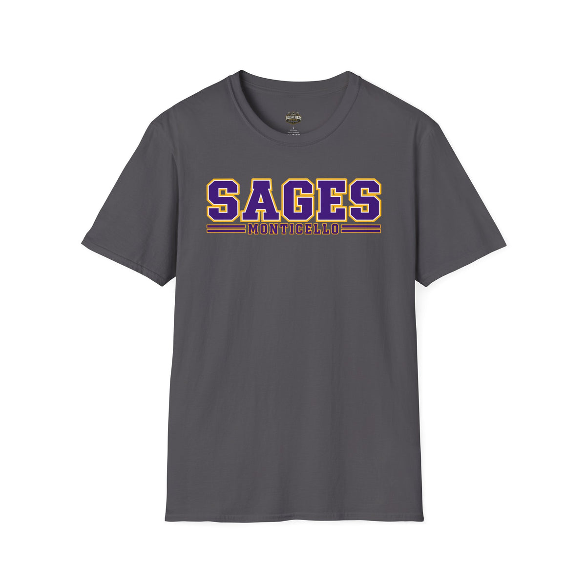Sages Monticello Crew T‑Shirt — Classic Collegiate School Spirit Tee
