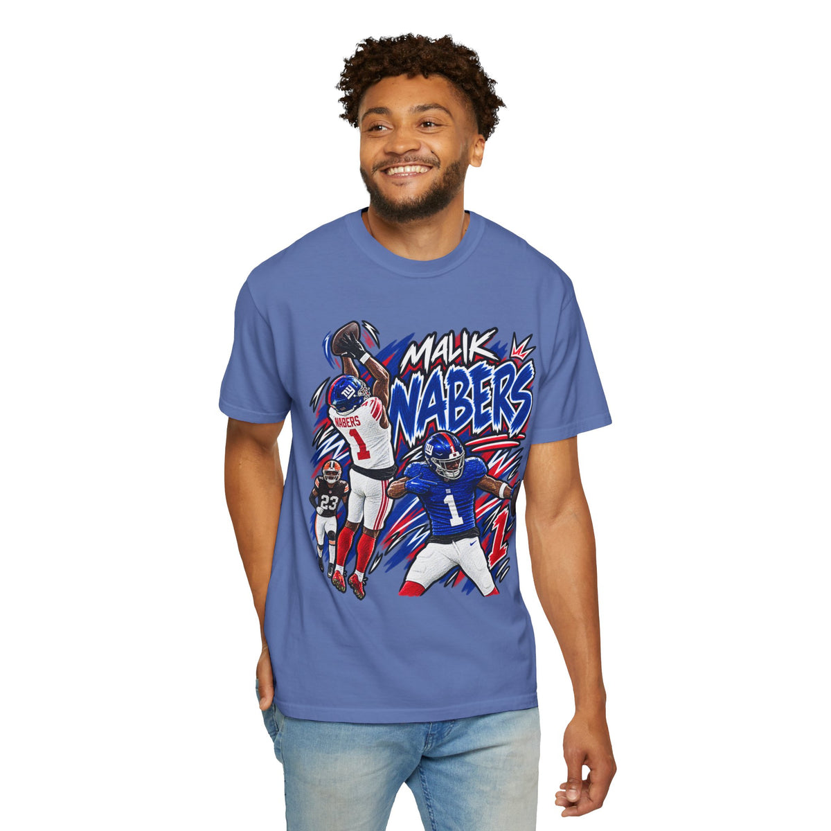 Malik Nabers Graphic T-Shirt - Sunday Standouts Sketch Series