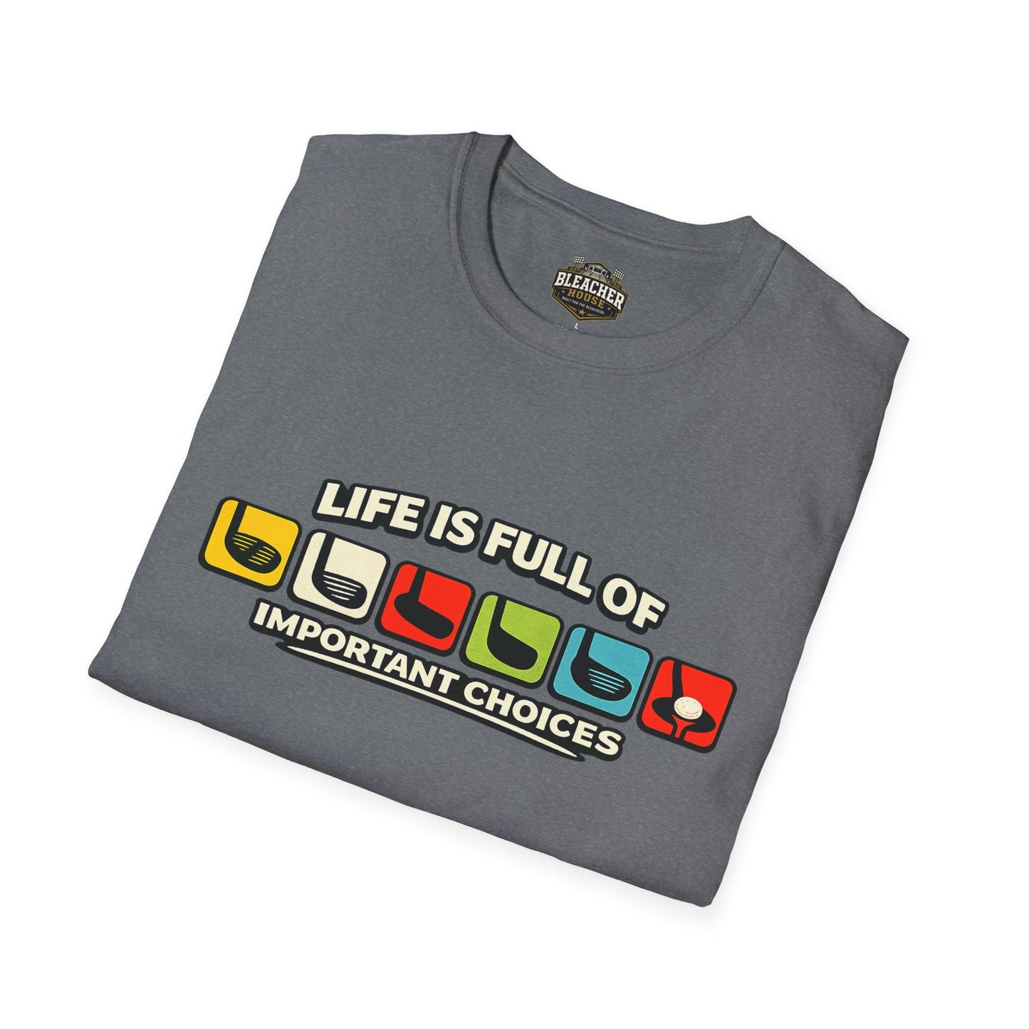 T‑Shirt — "Life Is Full Of Important Choices" Retro Game Controller Graphic