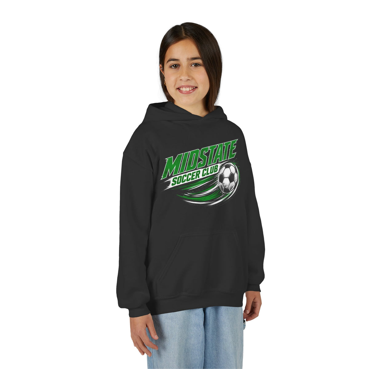 Youth Midstate Soccer Hoodie - MidState Soccer Club Graphic Hooded Sweatshirt