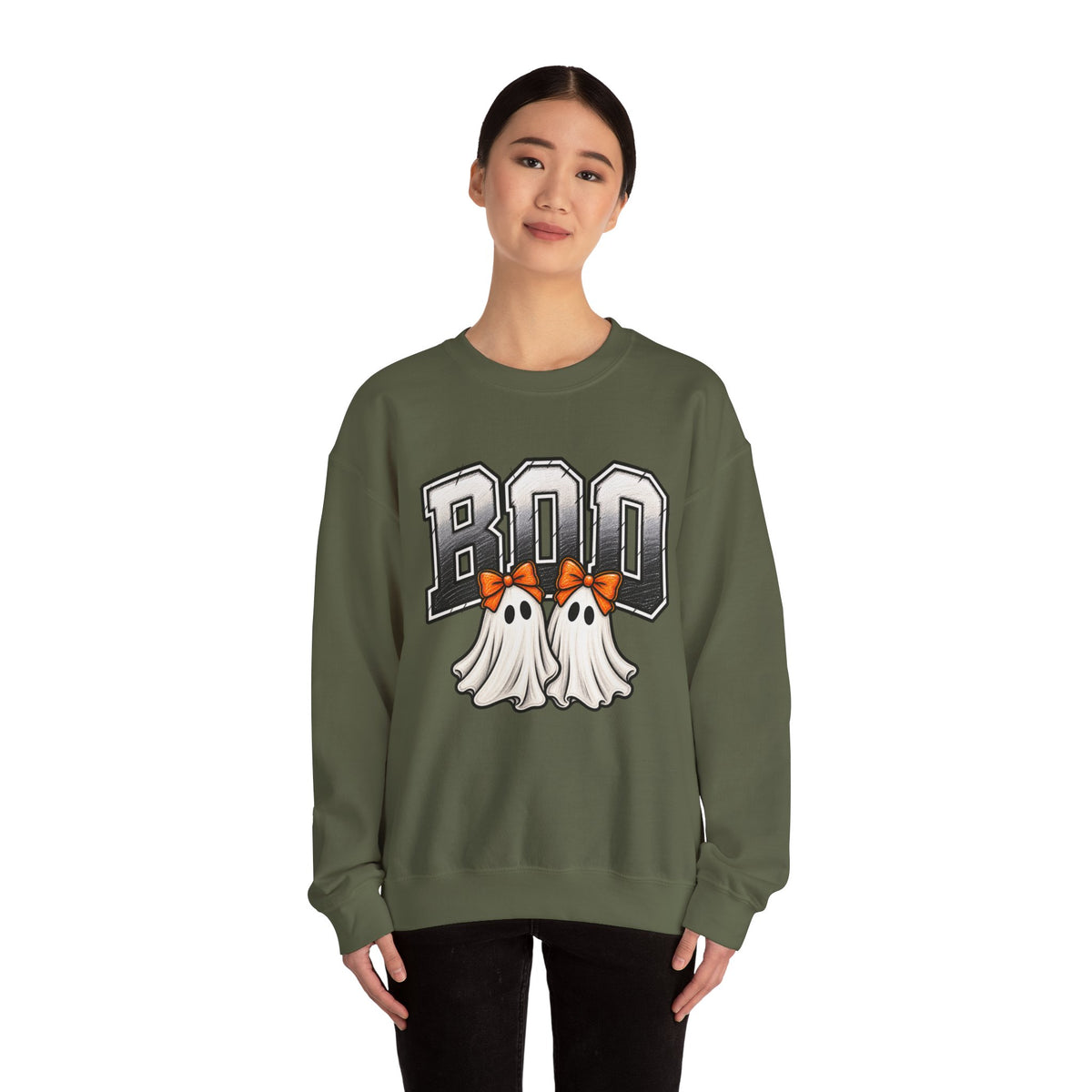 Halloween 'Boo' Ghosts Crewneck Sweatshirt — Cute Spooky Fall Pullover