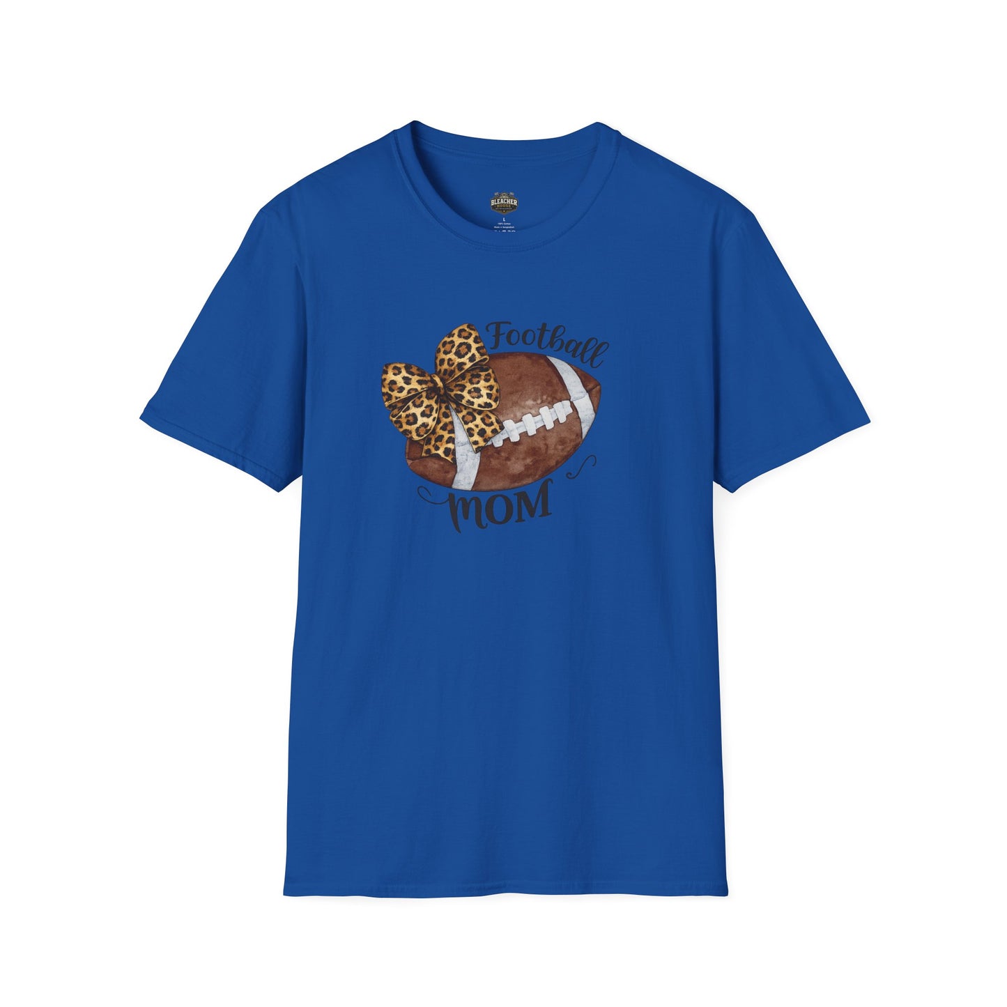Football Mom T-Shirt — Leopard Bow Game Day Tee