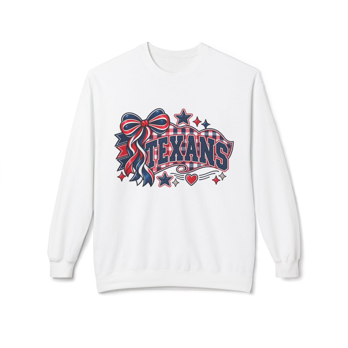 Texans Ribbon & Banner Crewneck Sweatshirt — Team Spirit Pullover
