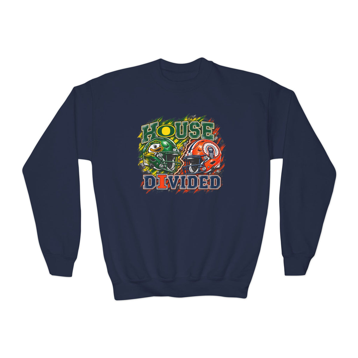YOUTH House Divided Crewneck Sweatshirt – Illinois vs Oregon
