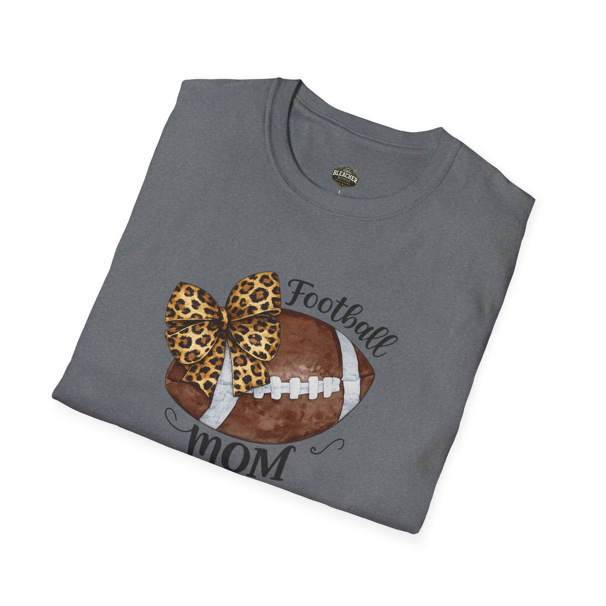 Football Mom T-Shirt — Leopard Bow Game Day Tee