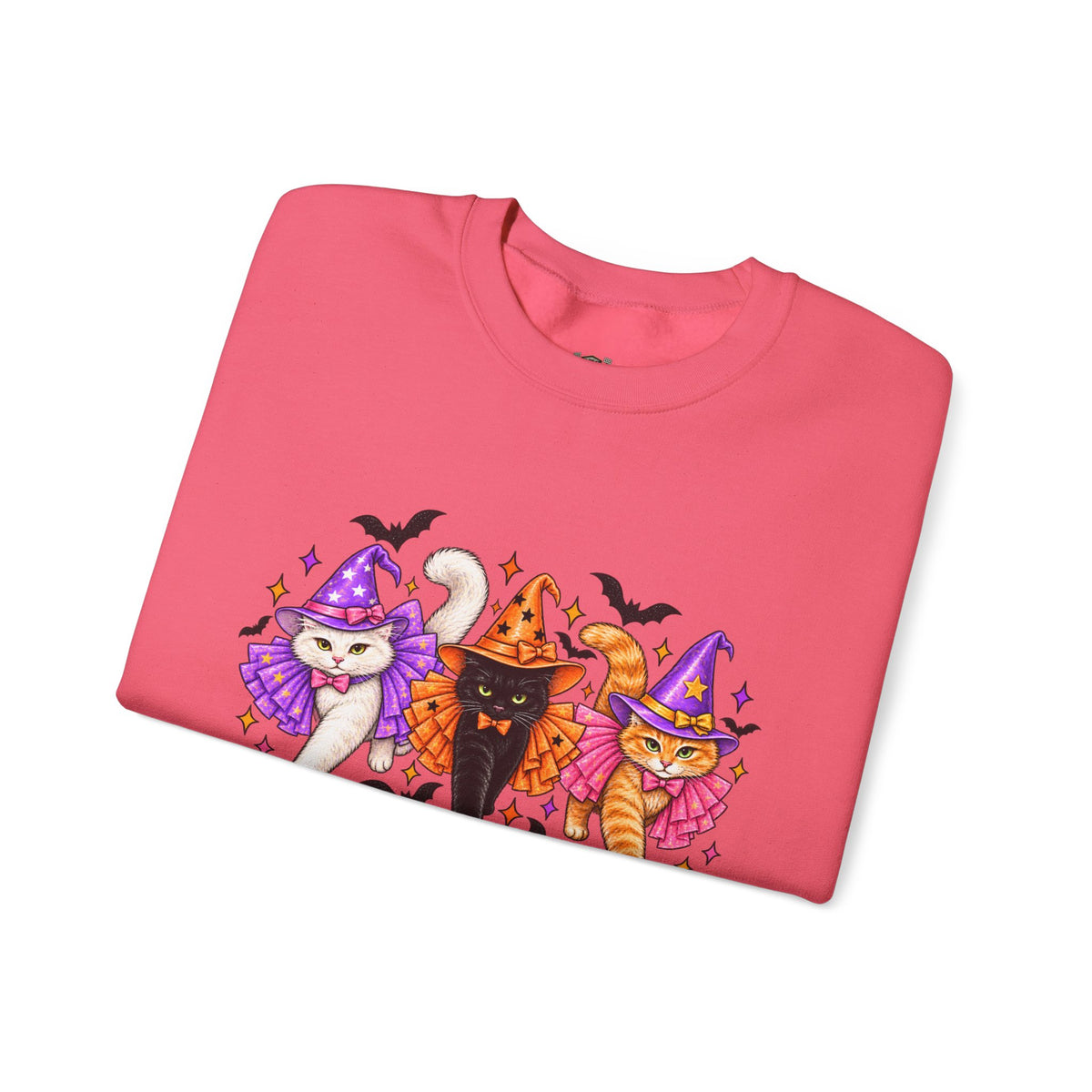 Halloween Witch Cats Crewneck Sweatshirt