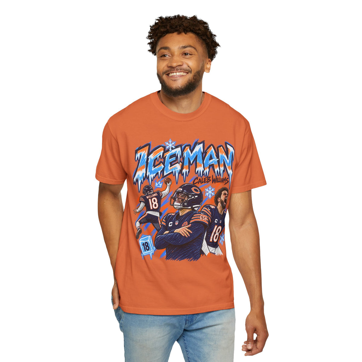 Caleb Williams, ICEMAN Graphic T-Shirt - Sunday Standouts Sketch Series