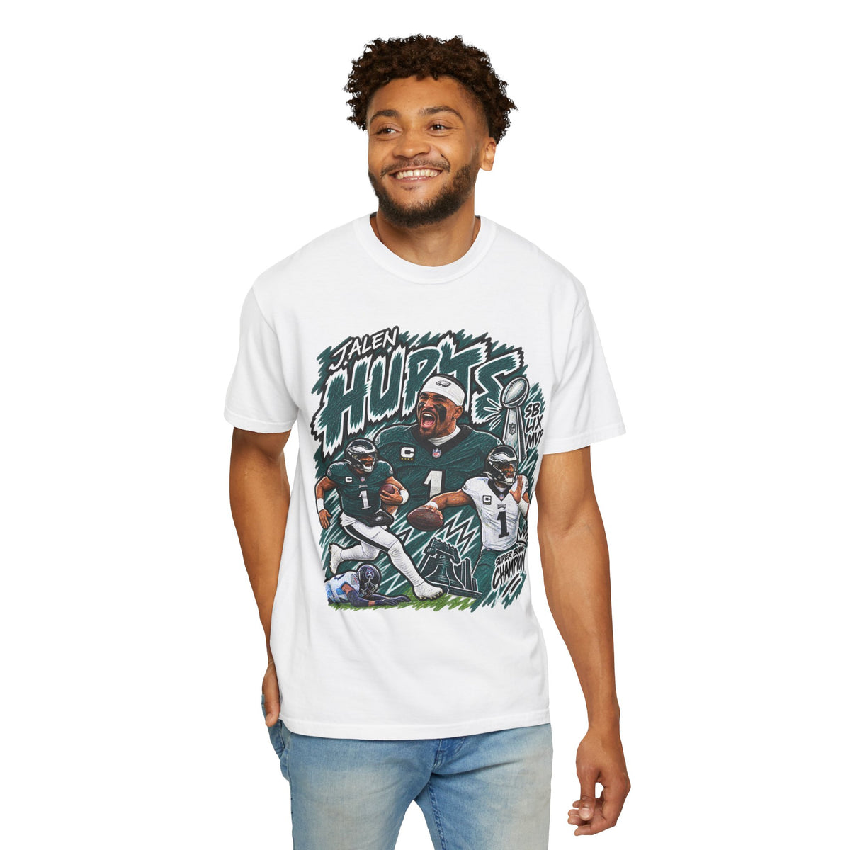 Jalen Hurts Graphic T-Shirt - Sunday Standouts Sketch Series