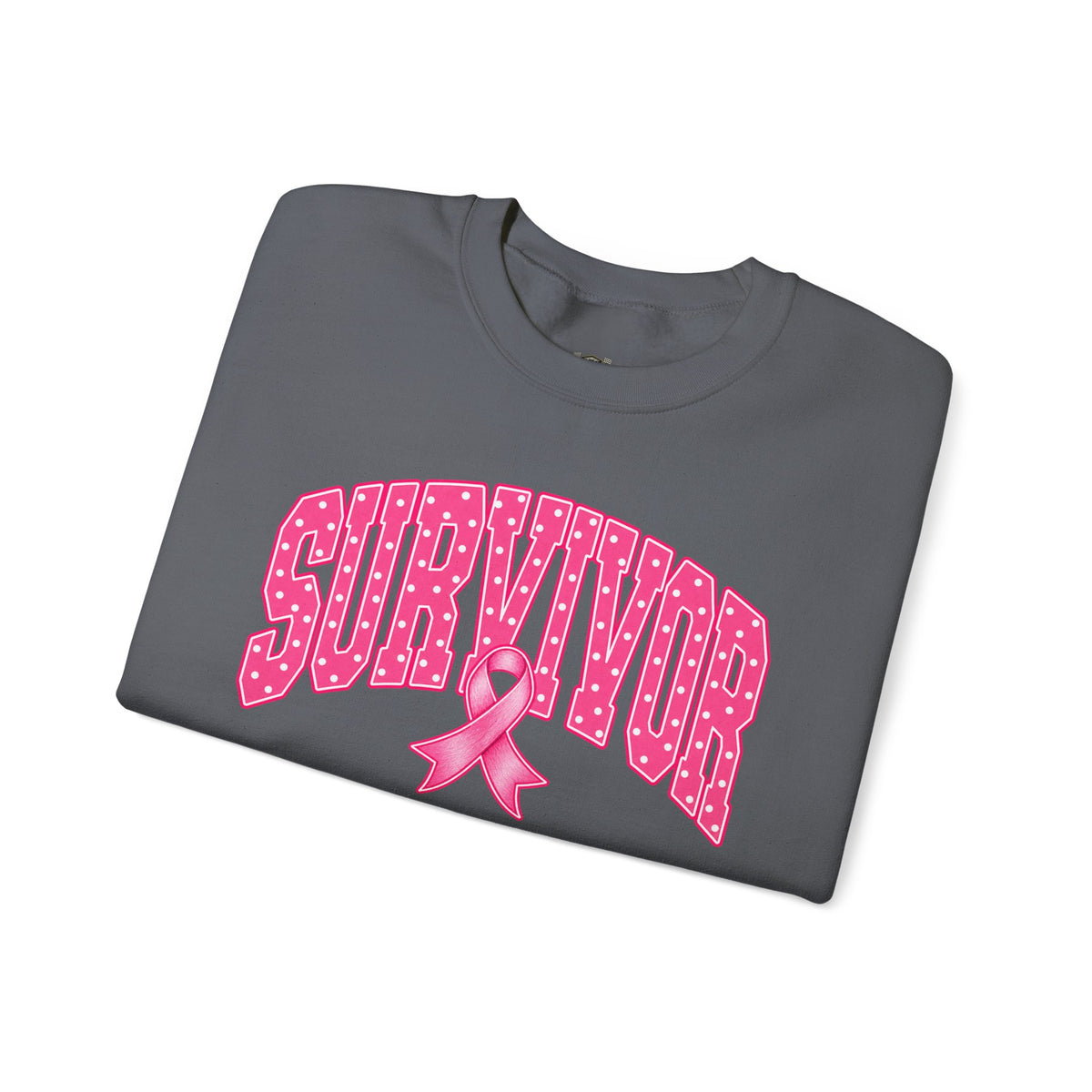 Survivor Pink Ribbon Sweatshirt - Breast Cancer Awareness Crewneck