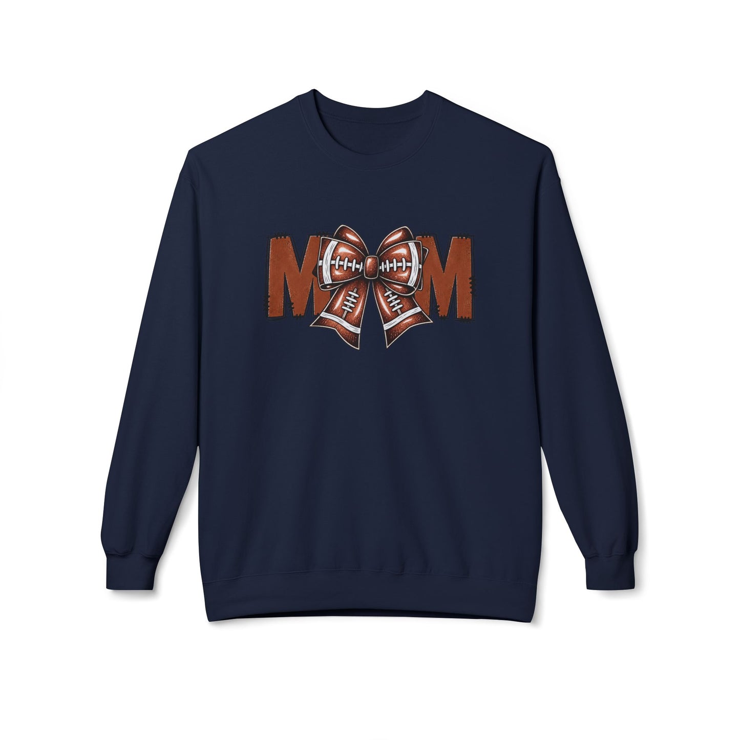Sweatshirt - Football Mom Bow Crewneck Sweatshirt