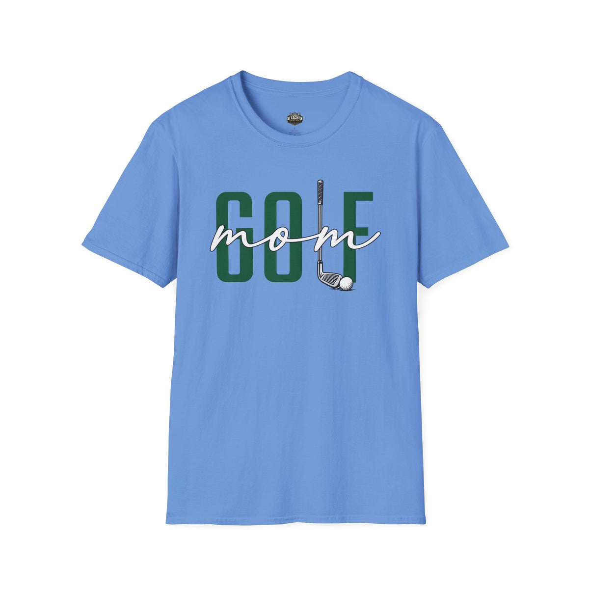 Golf Mom T-Shirt — ‘GOLF’ Script Logo with Club & Ball
