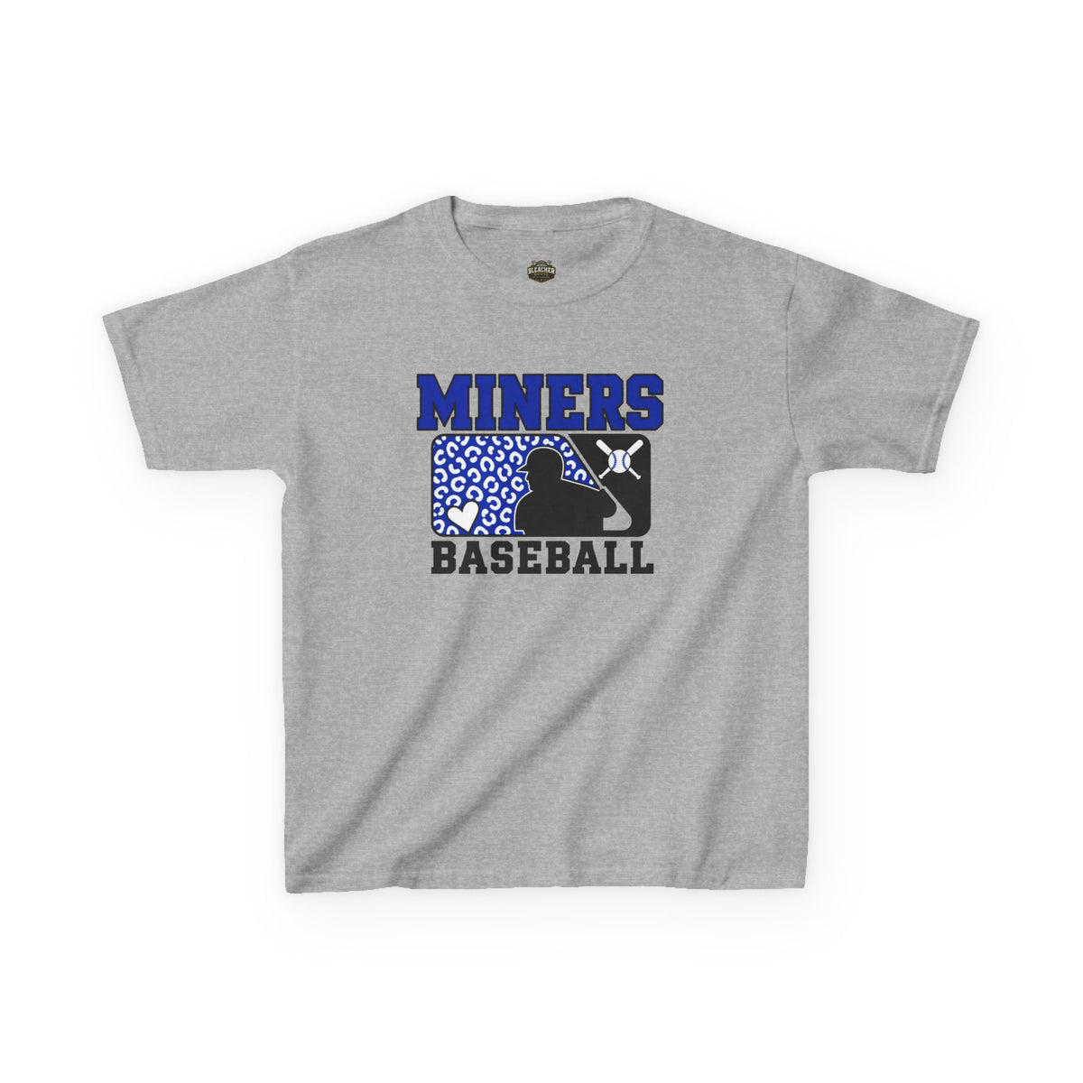 YOUTH Miners Baseball T‑Shirt — Youth Team Tee with Batting Silhouette