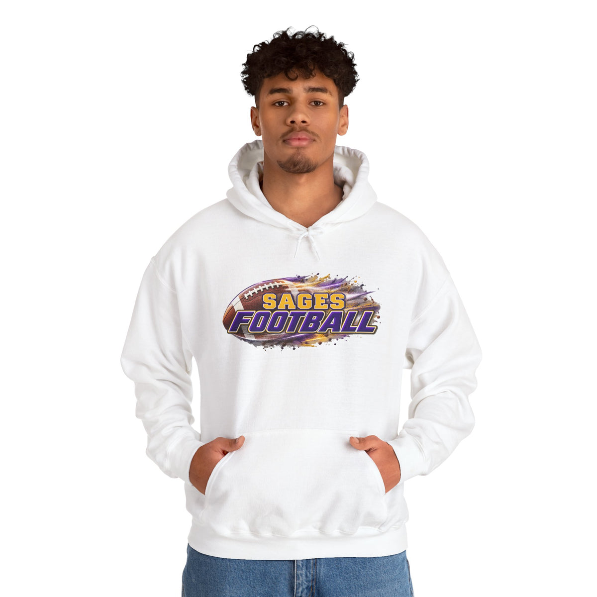 Sages Flaming Football Hoodie