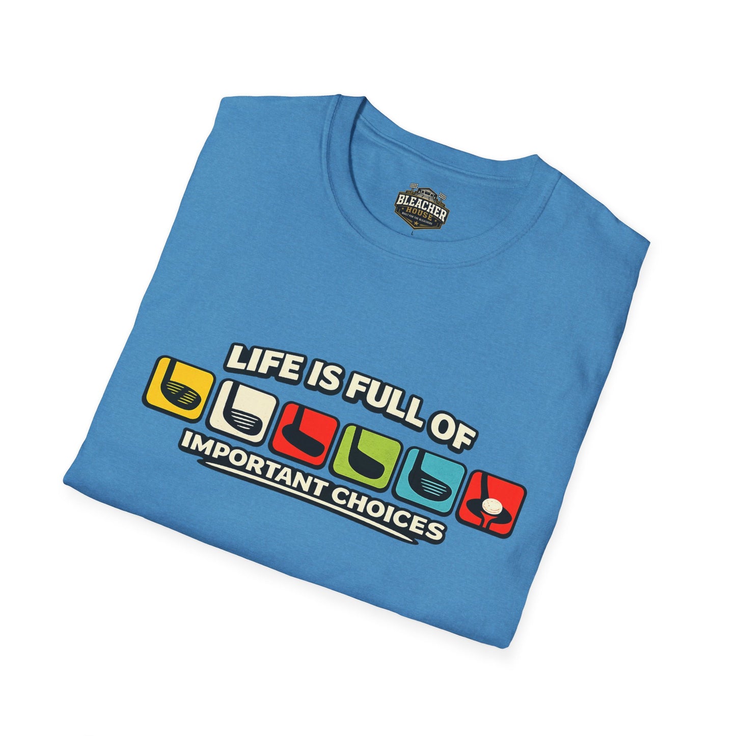 T‑Shirt — "Life Is Full Of Important Choices" Retro Game Controller Graphic