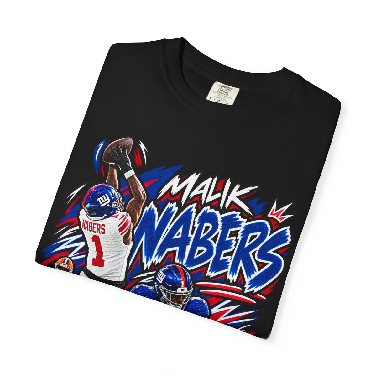 Malik Nabers Graphic T-Shirt - Sunday Standouts Sketch Series