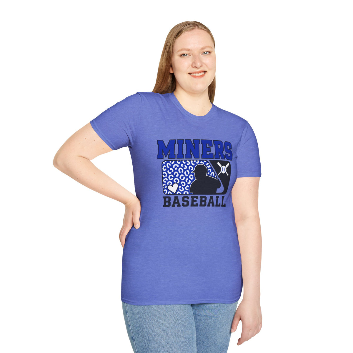 Miners Baseball T-Shirt — Leopard Print Batter Graphic Tee