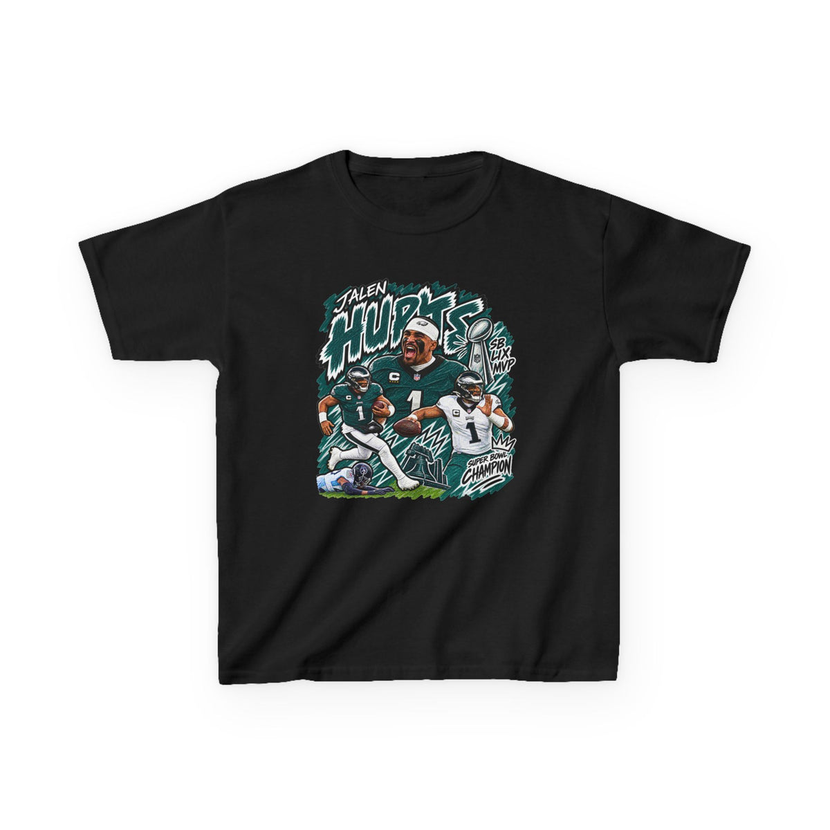 YOUTH Jalen Hurts Graphic T-Shirt - Sunday Standouts Sketch Series