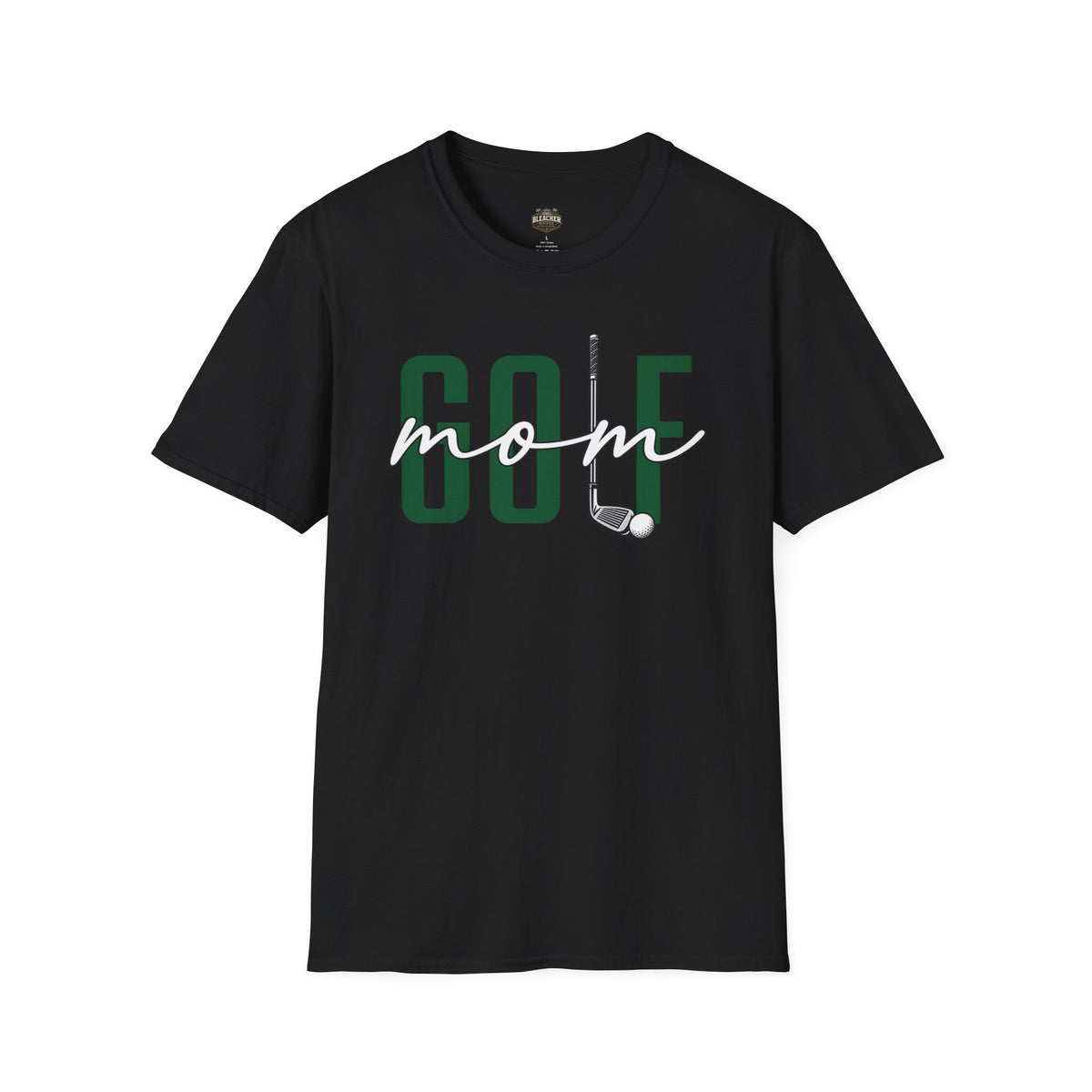 Golf Mom T-Shirt — ‘GOLF’ Script Logo with Club & Ball