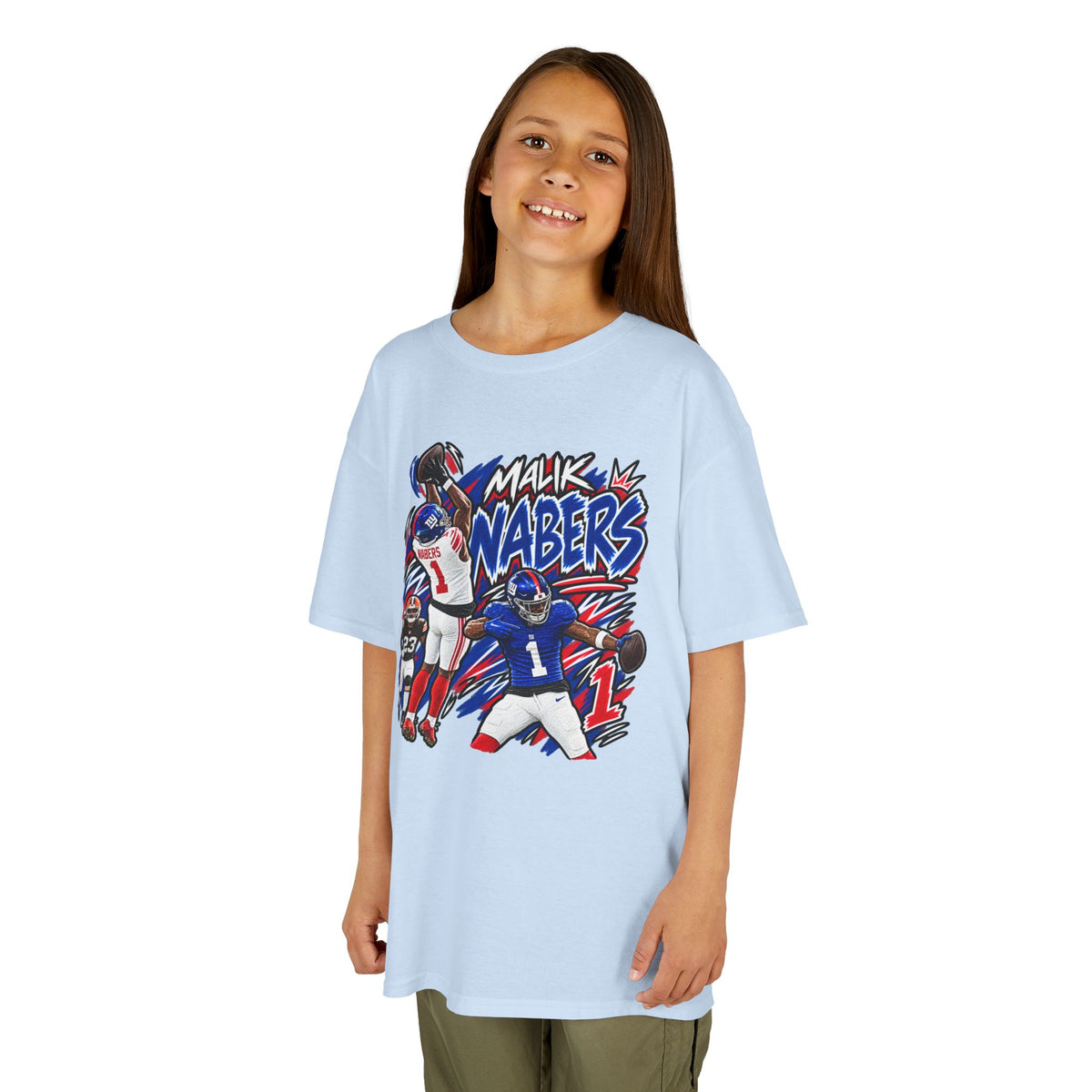 Malik Nabers Graphic T-Shirt - Sunday Standouts Sketch Series