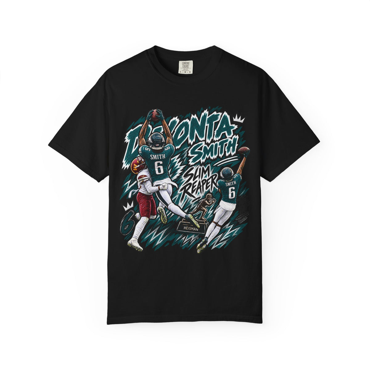Devonta Smith, SLIM REAPER Graphic T-Shirt - Sunday Standouts Sketch Series