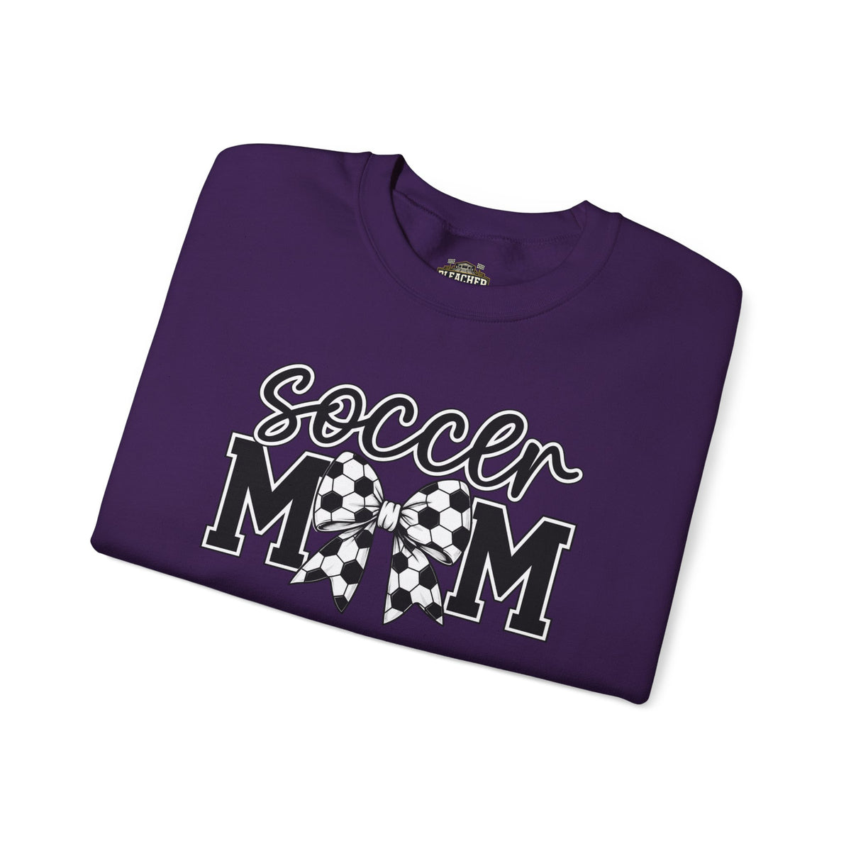 Soccer Mom Crewneck Sweatshirt — Cheer Mom Graphic Pullover with Soccer Bow