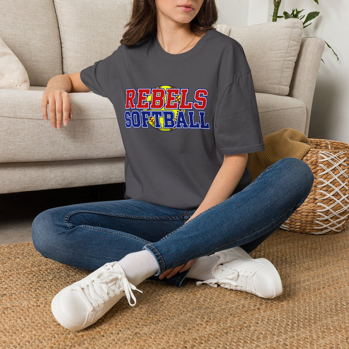 Rebels Softball T-Shirt — Retro Team Spirit Soft Tee