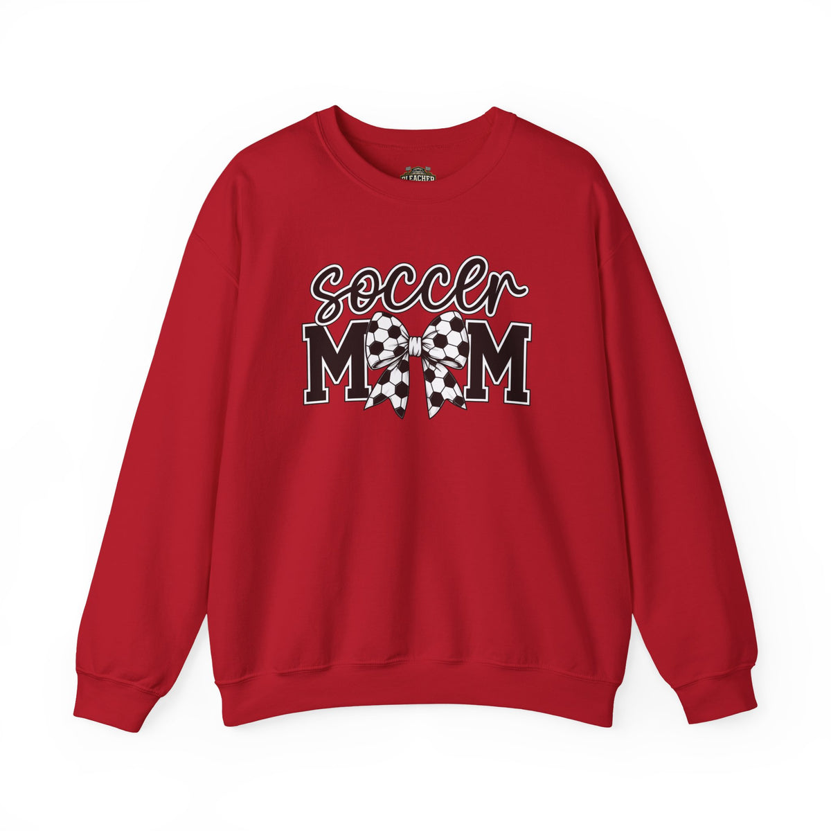 Soccer Mom Crewneck Sweatshirt — Cheer Mom Graphic Pullover with Soccer Bow