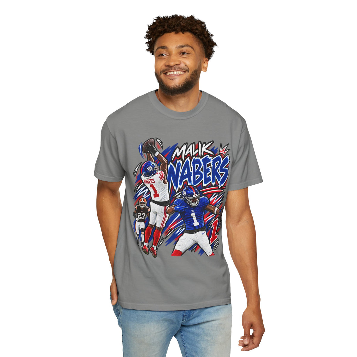 Malik Nabers Graphic T-Shirt - Sunday Standouts Sketch Series