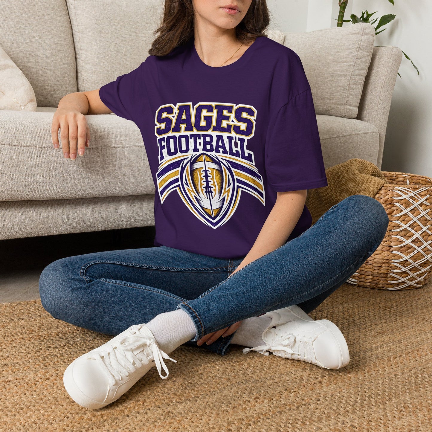 Sages Football T-Shirt — Vintage Collegiate Team Tee