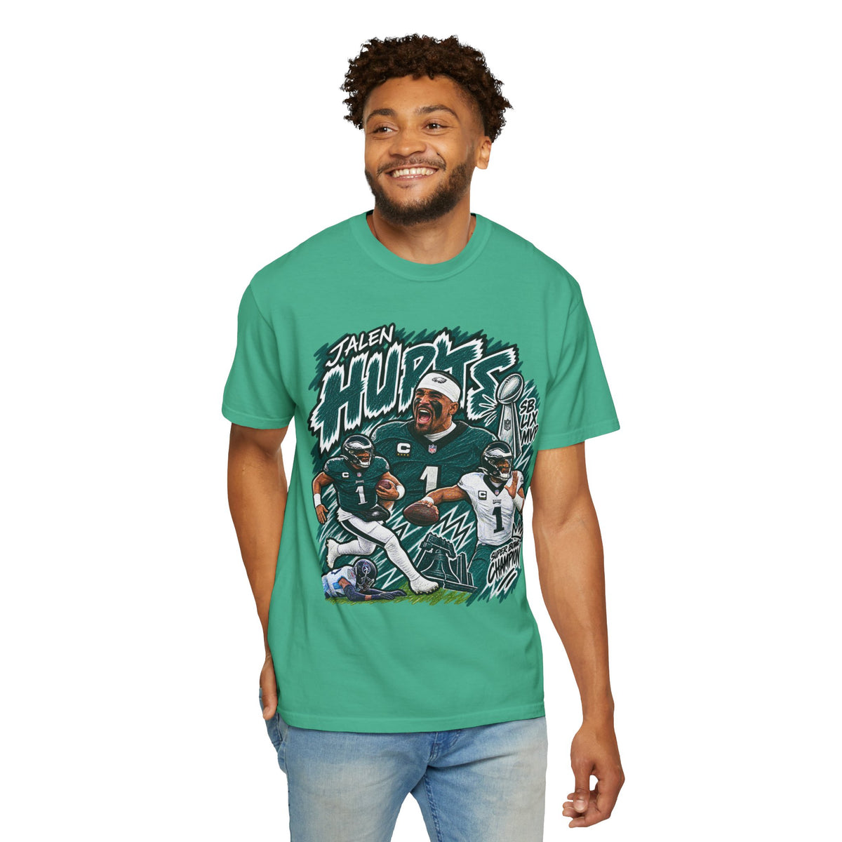 Jalen Hurts Graphic T-Shirt - Sunday Standouts Sketch Series