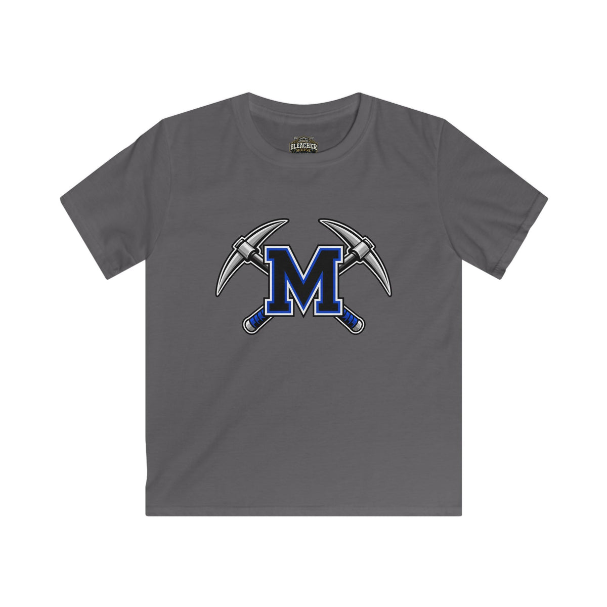 YOUTH Miners M Logo Tee — Crossed Pickaxes Youth Unisex Softstyle