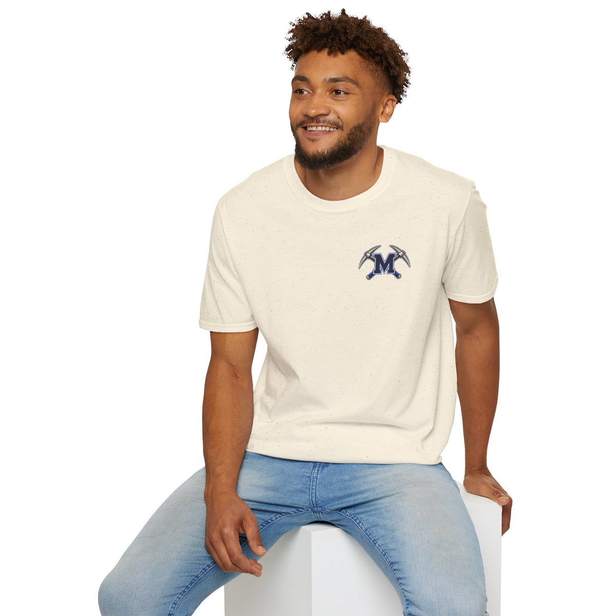 Miners Graphic T-Shirt - Miners Logo on Front, Mascot Design on Back