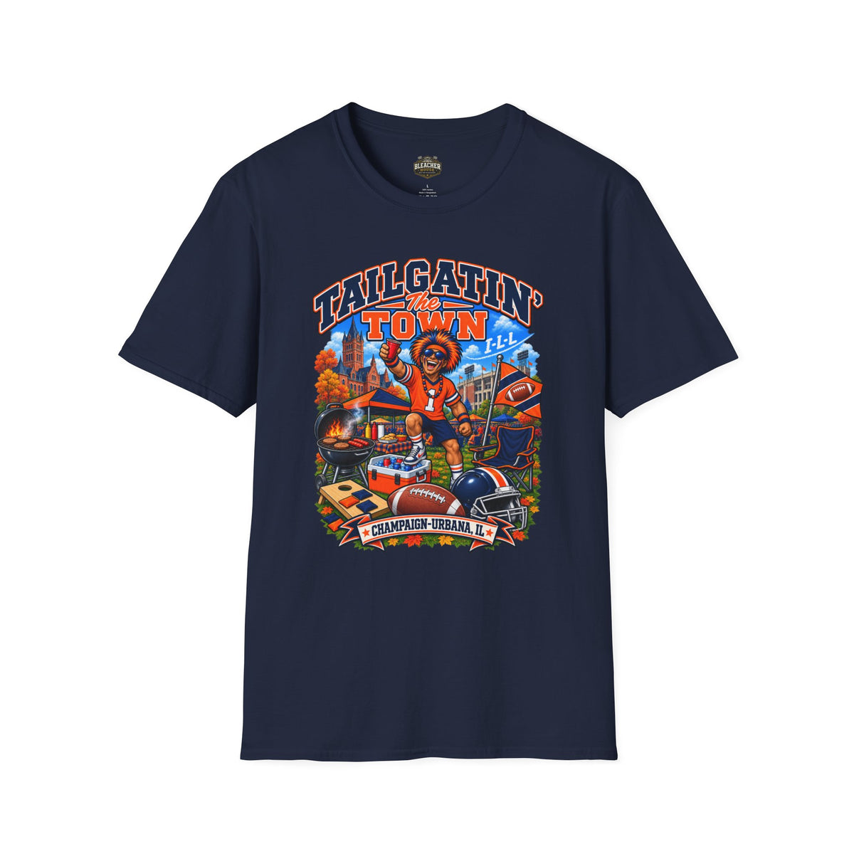 Tailgatin' the Town - ILLINOIS EDITION - College Game Day Tailgate Tee