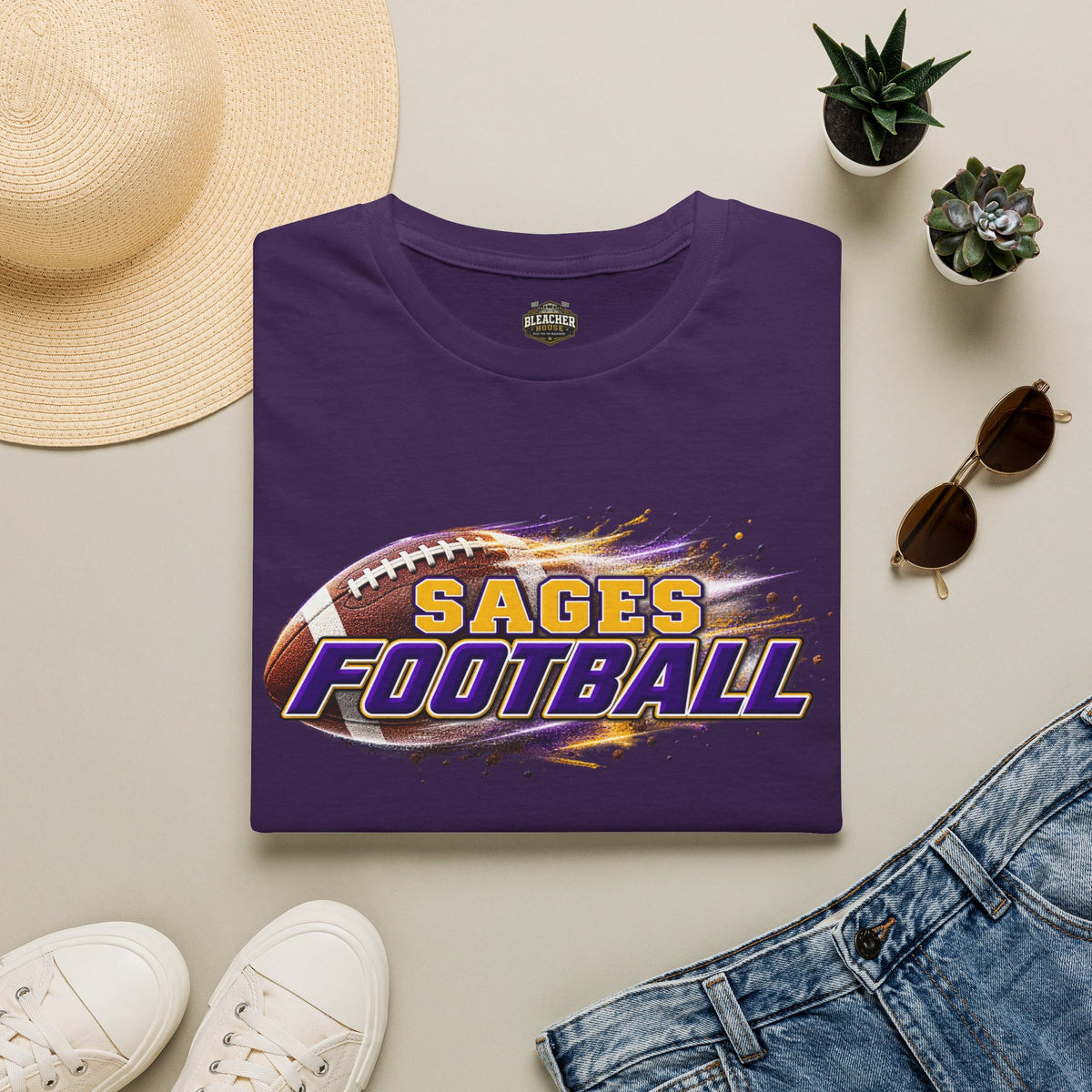 Sages Flaming Football T-Shirt
