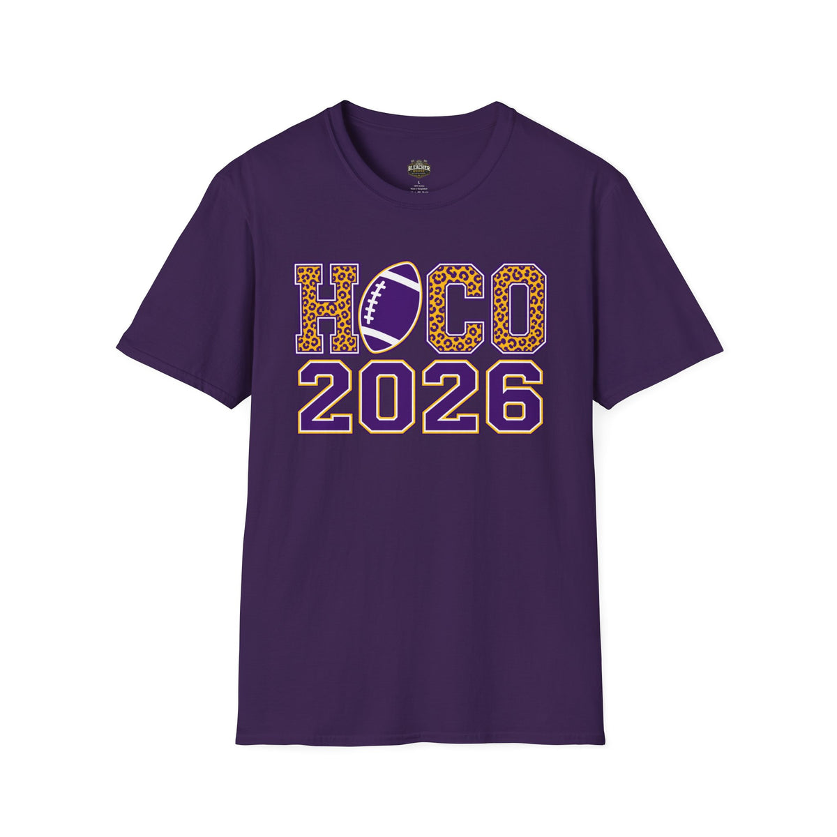 Homecoming 2026 Football Tee — HOCO 2026 Leopard Accent T-Shirt