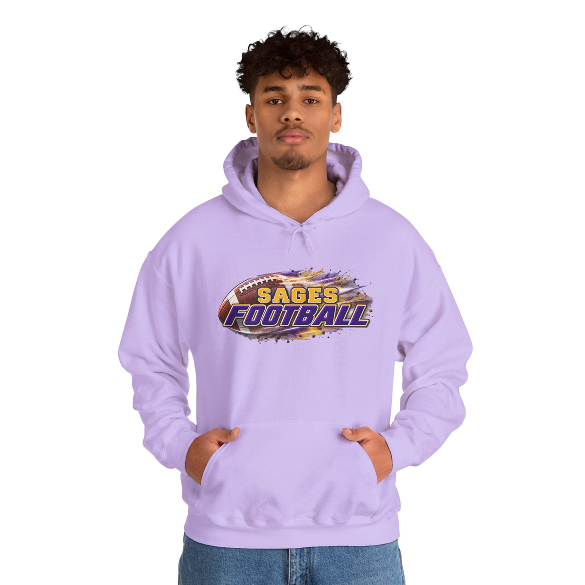 Sages Flaming Football Hoodie