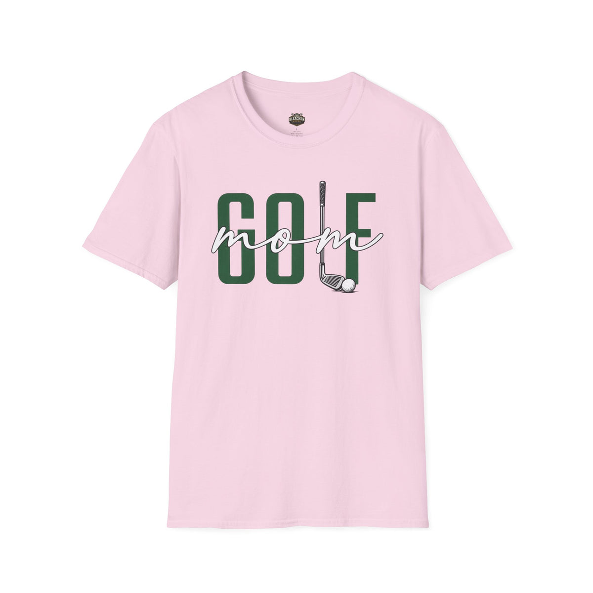 Golf Mom T-Shirt — ‘GOLF’ Script Logo with Club & Ball