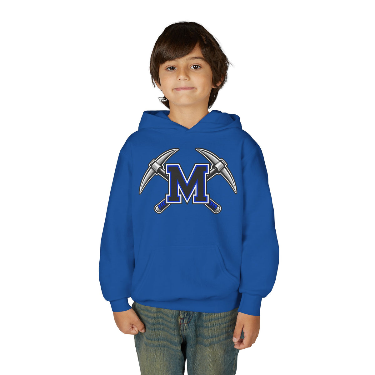 YOUTH Miners M Logo Hoodie - Cross Pickaxe Graphic M Logo