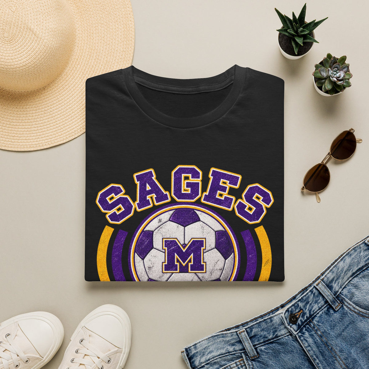 CUSTOMIZABLE Sages Soccer Club T-Shirt — YOUR NAME AND NUMBER