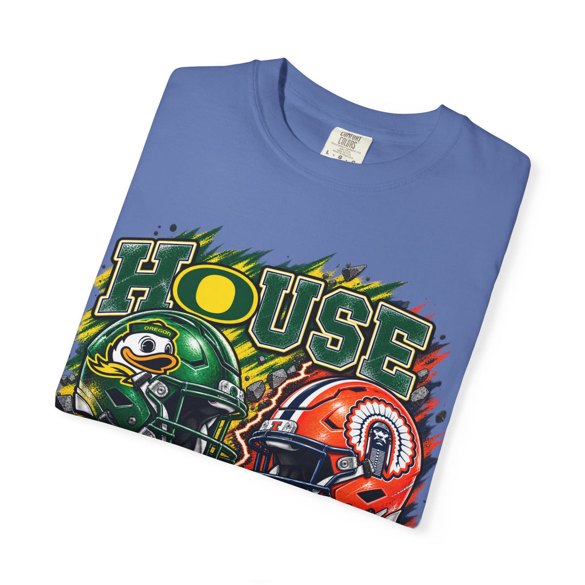 House Divided Football T-Shirt - Oregon vs. Illinois