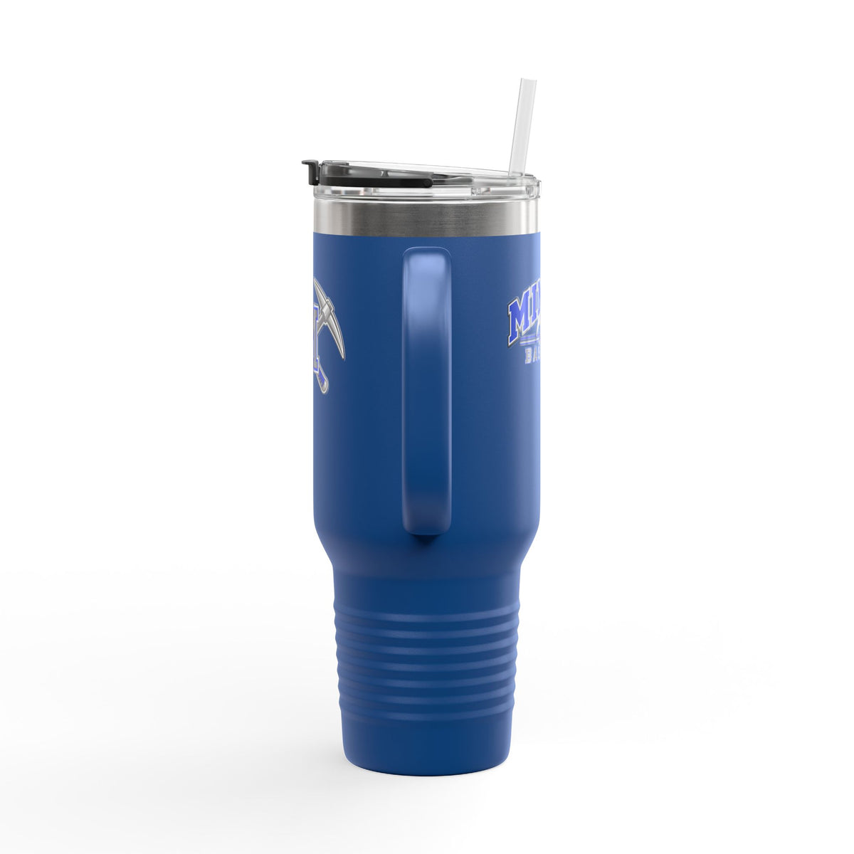 40oz Insulated Travel Mug — Block M and Miners Baseball Logos Stainless Steel Tumbler