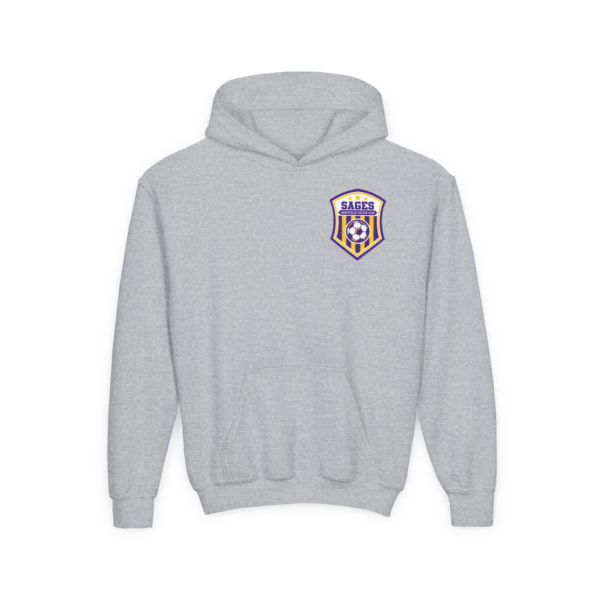 YOUTH Monticello Soccer Club Crest Hoodie - Youth Hooded Sweatshirt