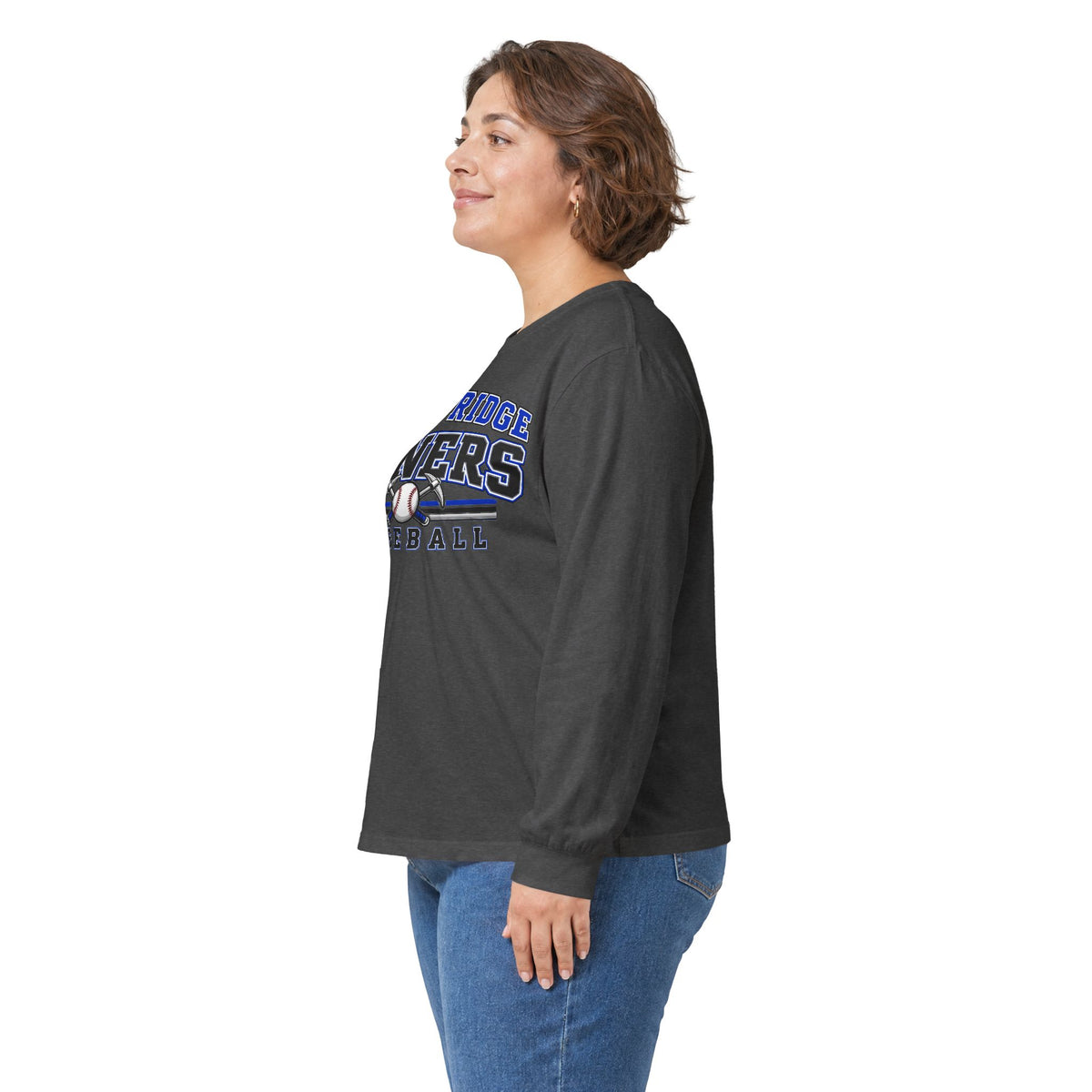 Blue Ridge Miners Baseball Long Sleeve Tee - Gildan Cotton Tee with Graphic Gameday Design