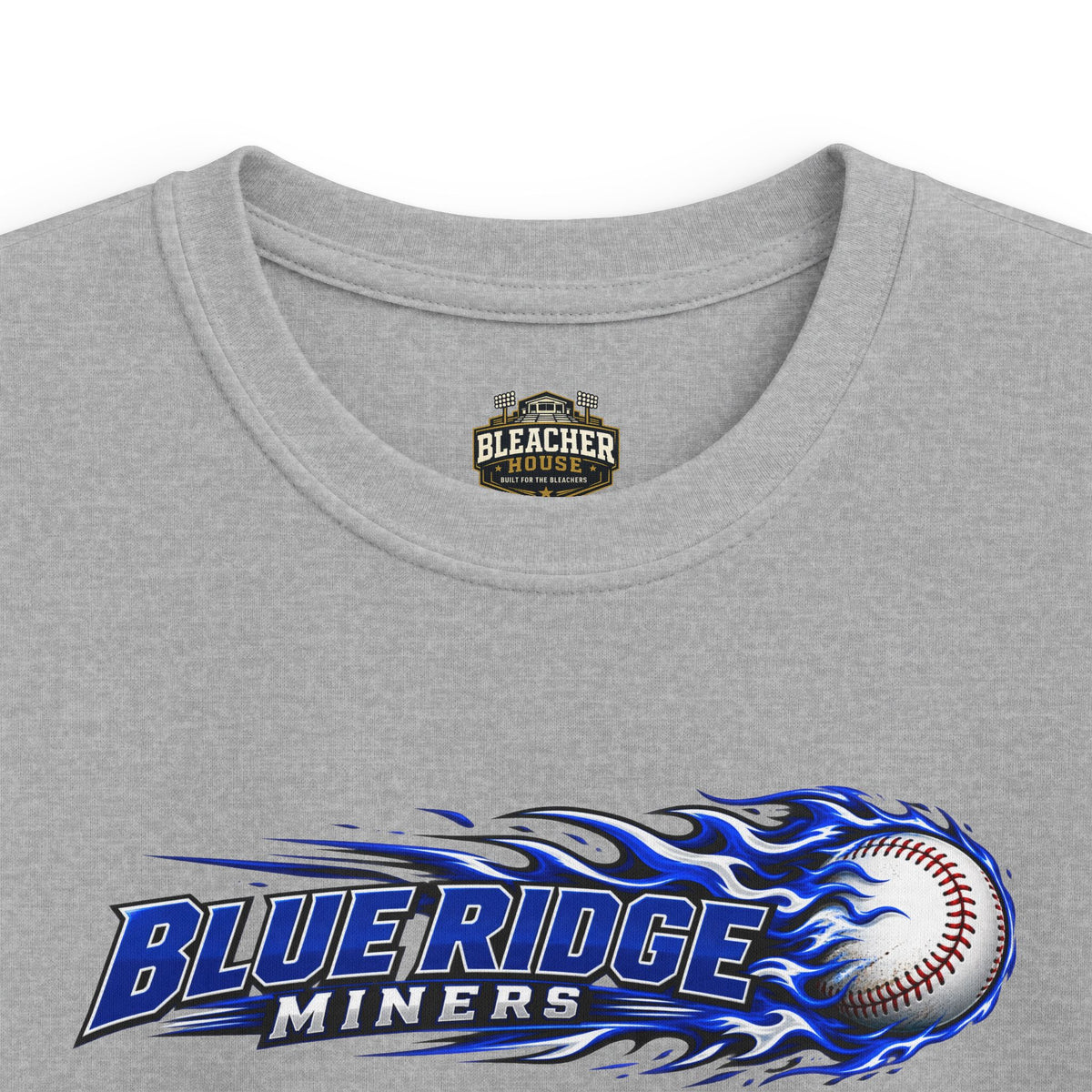 YOUTH Blue Ridge Miners Flaming Baseball T-Shirt – Flaming Ball Softstyle Tee