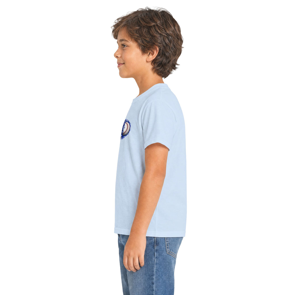 YOUTH Blue Ridge Miners Flaming Baseball T-Shirt – Flaming Ball Softstyle Tee