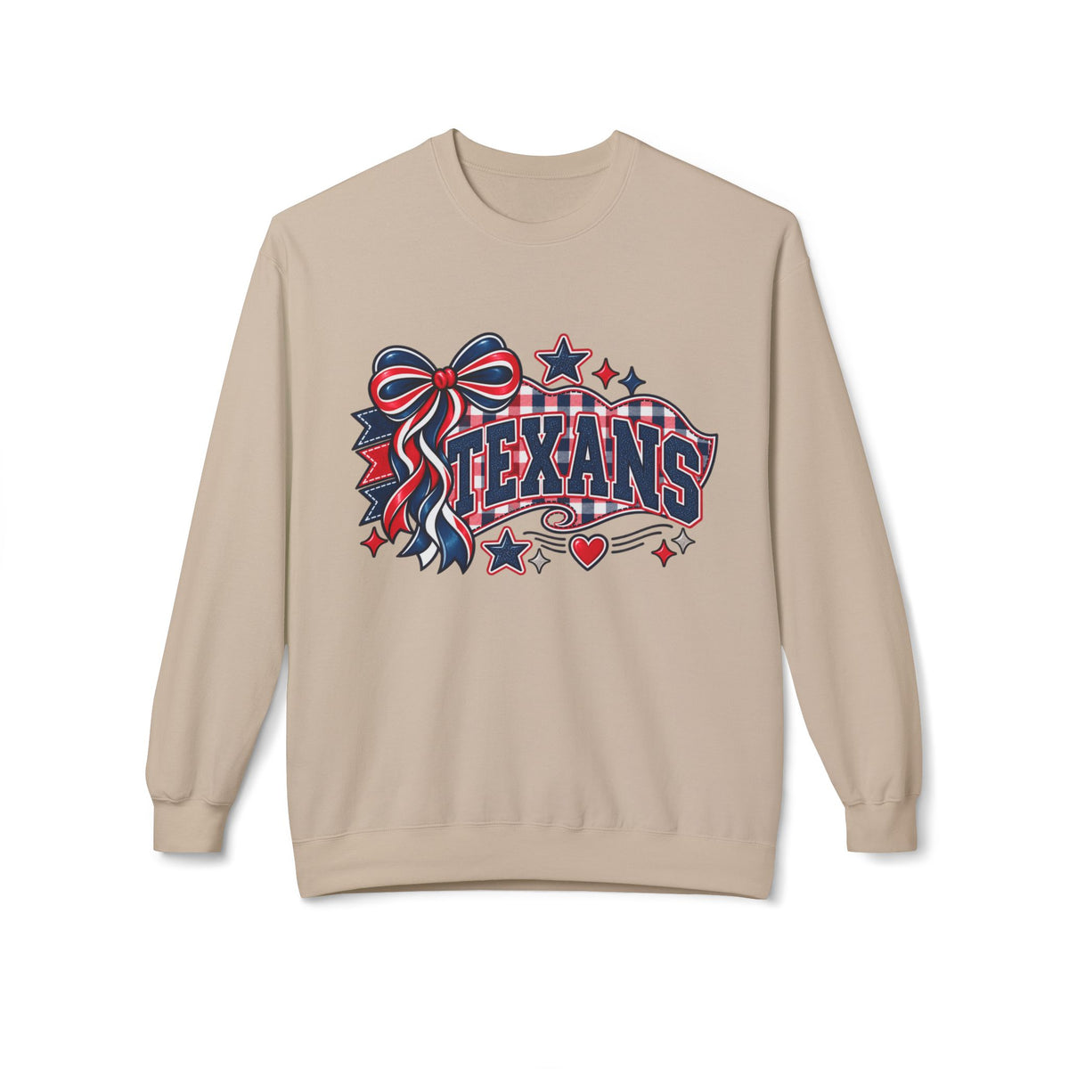 Texans Ribbon & Banner Crewneck Sweatshirt — Team Spirit Pullover